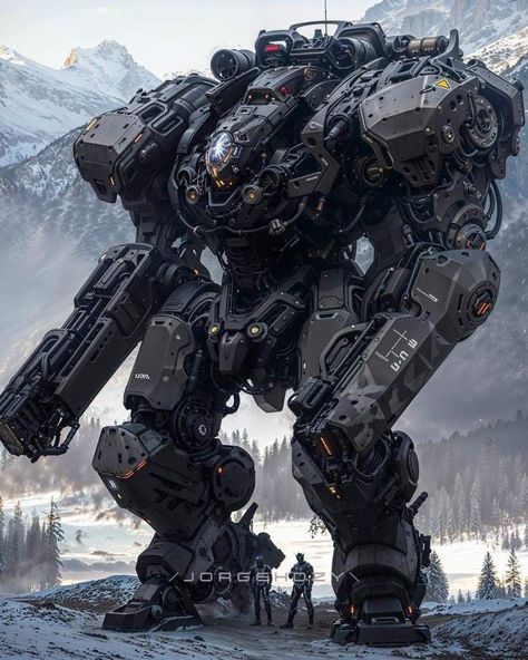 Giant Robot Concept Art, Space Armor Concept, Futuristic Mech, Mecha Armor, Tech Armor, Mech Warrior, Military Robot, Battle Robots, Concept Vehicles Sci Fi