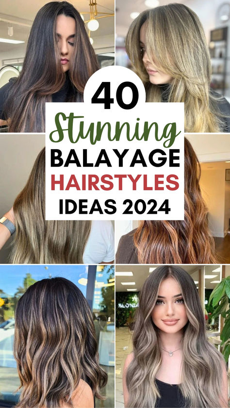 Looking for fresh balayage hair ideas to inspire your next salon visit? Check out these 40 stunning balayage styles for 2024 that suit every hair type and color. From soft, sun-kissed blondes to bold brunette blends and rich, vibrant reds, this collection showcases the best balayage trends of the year. Perfect for anyone wanting a natural, low-maintenance color that adds depth and dimension. Find your perfect shade and bring new life to your hair with these gorgeous balayage looks! Bold Baylage Hair, Blonde Red Balayage Hair, Balayage Hair Blonde 2024, Low Maintenance Hair Color For Brunettes, Edgy Balayage Hair, Balayage Cool Tones, Hair Trend 2024, Full Balayage Brunettes, Balayage For Brown Hair