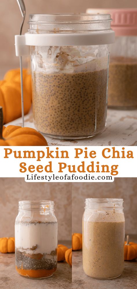 This Pumpkin Pie Spice Chia Seed Pudding Recipe is one of the best ways to enjoy fall flavors with a nourishing breakfast every morning. Pumpkin Pie Chia Pudding Recipes, Pumpkin Chia Pudding Recipes, Fall Chia Pudding Recipes, Chia Seed Pudding With Water, Apple Pie Chia Seed Pudding, Chia Seed Pudding Flavors, Chai Pudding Recipe Healthy, Pumpkin Pie Chia Seed Pudding, Chia Seed Pudding Whole 30