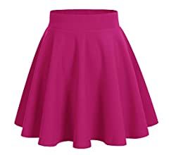 Dresstells Women’s Basic one-colour versatile stretchy casual flared mini skirt. - A-Line m: Amazon.de: Bekleidung Flared Skater Skirt, Girl Skater, School Skirt, Fluffy Skirt, Mini Skater Skirt, Red Skirt, Chic Nails, Womens Basic, Style Outfits