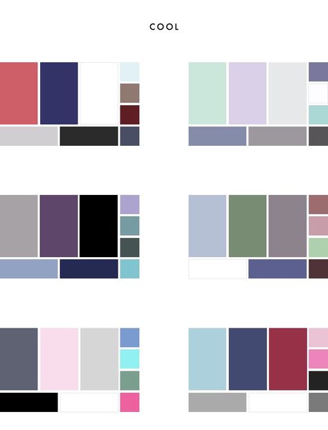 Sample Colour Palettes Cool Anuschka Rees Summer Skin Tone, Types Of Color Schemes, Complexion Colors, Cool Summer Palette, Building A Wardrobe, Soft Summer Color Palette, Deep Winter Colors, Soft Summer Colors, House Paint Color Combination