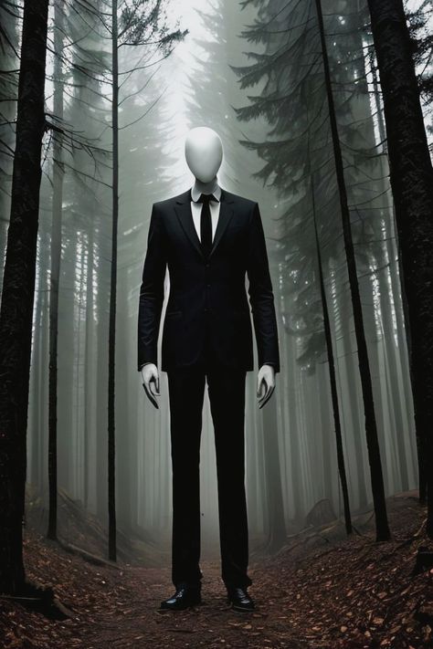 Slenderman, Horror, Terror, Forest, Dark, AI Art Hear Me Out Cake Ideas, Creepy Pasta Dress To Impress, Slenderman Real, Slenderman Aesthetic, Creepypasta Dress To Impress, Hear Me Out Cake, Star Seed, Analog Horror, Slender Man