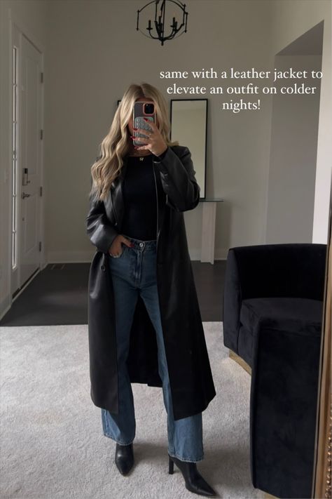 NEW TABLOID TRENCH COAT curated on LTK London Fall Fashion, Leather Coat Outfit, Trench Outfit, Leather Trench Coat Woman, Trench Coat Fall, Leather Coat Jacket, Trench Coat Outfit, Black Leather Coat, Europe Outfits