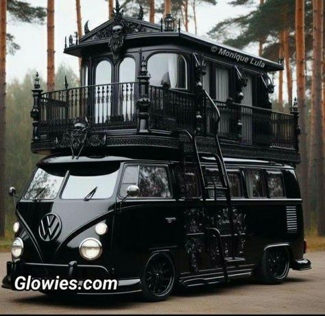 Gothic Camper, Nomad Life, Camper Interior, Vw Van, Eco House, Dark Side, Caravan, Siding, Van