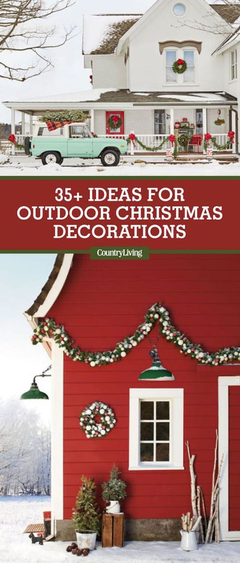 image Christmas Lights Images, Porch Christmas Lights, Best Outdoor Christmas Decorations, Christmas Light Installation, Country Christmas Decorations, Christmas Porch Decor, Christmas Yard, Front Porch Christmas Decor, Outdoor Christmas Lights