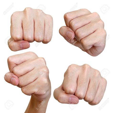 Punching Pose Reference Photo, Hand Poses References Photography, Fists Reference Drawing, Punch Hand Drawing, Punch Hand Reference, Hand Punch Drawing, Fist Hand Reference, Hand Fist Reference, Closed Fist Reference