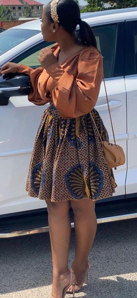 African Design Skirt And Top, African Skirt And Top For Women, African Dresses Modern For Church Classy, Skirt And Top African Print Styles, Short Chitenge Skirts, African Dresses For Church, African Dresses For Women Church Ankara, Short Skirt And Top Ankara Styles, African Attire Skirts