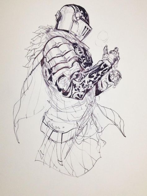 Knight Sketch, Kekai Kotaki, Knight Drawing, 그림 낙서, Dark Souls Art, Knight Art, Character Sketches, Sketch Inspiration, Anime Drawings Tutorials