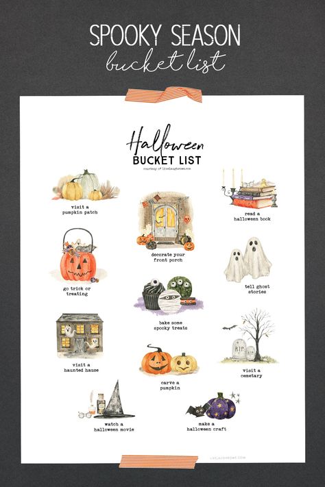 Season Bucket List, The Great Pumpkin Patch, Halloween Bucket List, Pumpkin Carver, Ghost Cookies, Halloween Facts, Halloween Buckets, Fun Halloween Crafts, Pumpkin Carvings Stencils