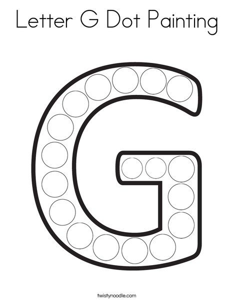 Letter G Dot Painting, Craft For Letter G Preschool, Letter Dobber Sheets, Letter G Activities For Kindergarten, Letter G Crafts For Preschool, Letter G Coloring Page, Letter G Preschool Activities, G Is For Craft, G Is For