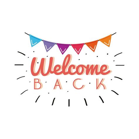 Welcome Back Banner, Back Aesthetic, Banner Vector, Free Prints, Welcome Back, Vector Art, Vector Free, Clip Art, Art