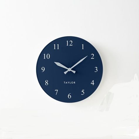 #taylor #white #navy #blue #clock #food #skincare #accessories #bag #handbag #wings #furniture #jewelry #makeup #homedecorideas #tiktok #style #life #funny #smiling #womensclothing #aesthetic #lifestyle #outfit #home Navy Dorm, Navy Room Decor, Teenage Boy Room, Art Deco Clock, Roman Numbers, Blue Living Room Decor, Navy Walls, Blue Clocks, White Clocks