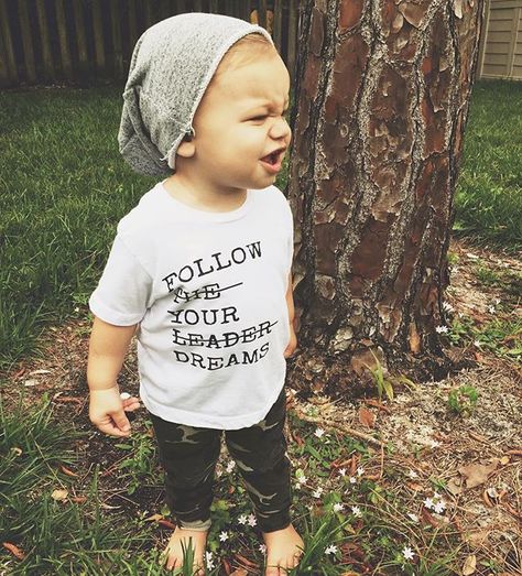 Follow The Leader kids graphic tee - Little Beans Clothing. Hipster baby clothes, baby boy fashion.