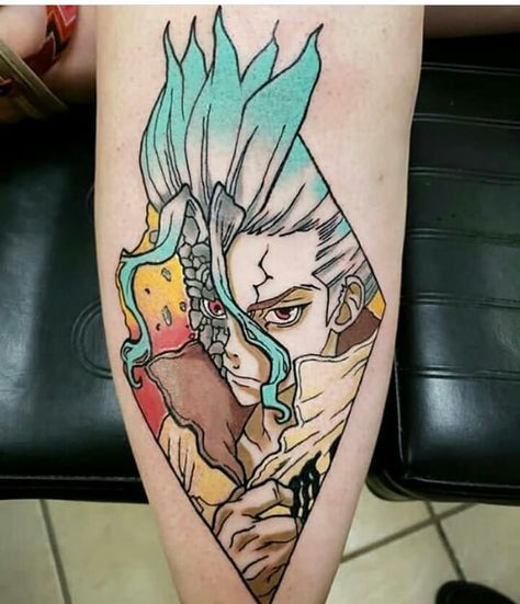 Senku's first tattoo Dr. from the anime Dr. Stone 🔬 was great @mister_french_ 🔥  Follow me and Tag your. Otaku Friends to the best Anime… Dr Stone Tattoo, Stone Tattoo, Tattoo Anime, The Best Anime, Anime Tattoo, Dr Stone, Best Anime, Anime Tattoos, First Tattoo