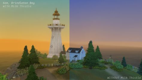 Sims 4 Cottage, Sunrise Colors, Moonlit Sky, Foggy Morning, Best Sims, Milk Thistle, Sims 4 Game, Maxis Match, Custom Content