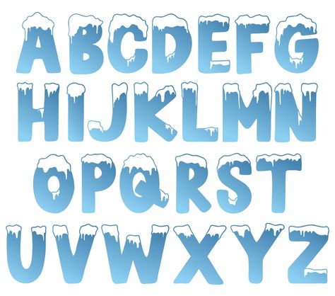 Frozen Font Alphabet, Frozen Letters Printable, Frozen Letters Alphabet, Ice Lettering, Ice Letters, Frozen Letters, Snow Letters, Frozen Text, Ice Font