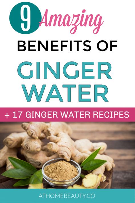 Benifits Of Ginger, Benefits Of Ginger Water, Ginger Water Recipe, Ginger Water Benefits, Lemon Ginger Water, Ginger Tea Benefits, Water For Health, Benefits Of Ginger, Water Health Benefits