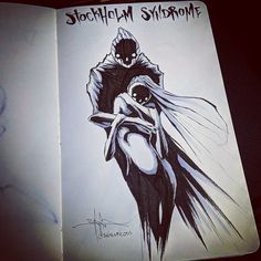 Stockholm Syndrome Shawn Coss, Stockholm Syndrome, Cross Art, Dark Art Drawings, Creepy Art, Horror Art, Dark Art, Stockholm, Ghost