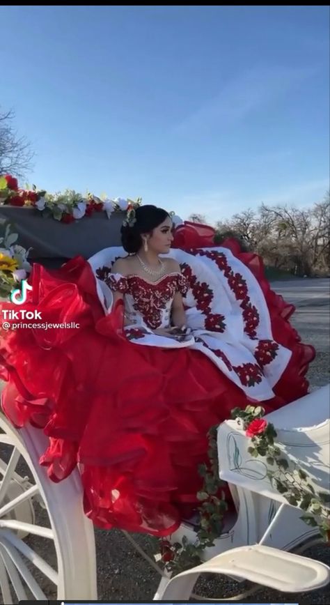 Red Charro Dress, Charo Quinceanera Dresses, Dresses For Quinceanera, Charro Dress, Red Quinceanera Ideas, Charro Quince, Vestido Charro, Quince Dresses Charro, Red Wedding Gowns