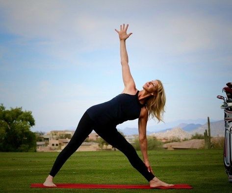 Katherine Roberts, yoga. #golf #exrcise #golfexercise #golflovers #golfloves Yoga For Golfers, Golf Stretching, Basketball Goal, Golf School, Baseball Teams, Flexibility Training, Yoga Program, Golf Exercises, Friday Workout