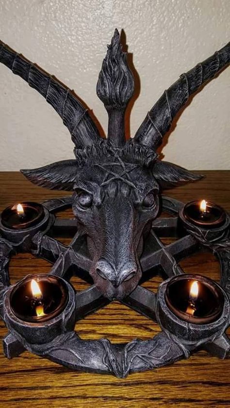 Black Phillip, Black Magick, Witches Altar, Gothic Furniture, Goth Home, Goth Decor, Christian Home, Dark Pictures, Mystical Art