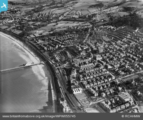 Britain From Above Welsh Magic, Colwyn Bay, Beautiful Countryside, North Wales, Glass Plate, Back In The Day, Aerial View, Old Pictures, White Glass