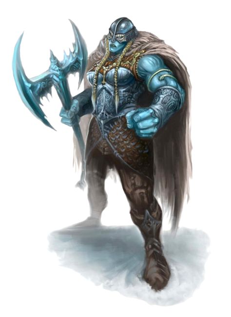 Female Frost Giant Barbarian - Pathfinder PFRPG DND D&D 3.5 5E 5th ed d20 fantasy Frost Giant Dnd, Frost Giant Female, Female Giant, Frost Giant, Ice Giant, D D Monsters, Dnd Monsters, Fantasy Races, Fantasy Images