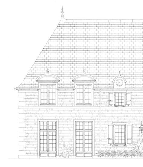 French Country Houses, Good Drawings, Art Buildings, Chateau Style, Architectural Illustration, Architecture Concept Drawings, Architecture Concept, Architectural Drawing, Country Houses