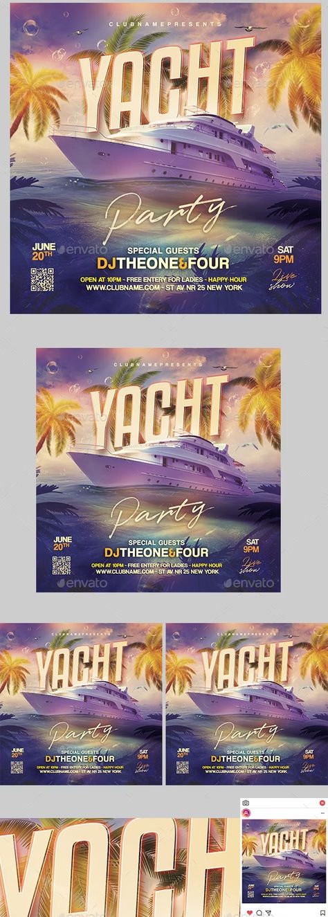 Yacht Party Flyer, Print Templates | GraphicRiver Yacht Party Flyer, Summer Party Flyer, Yacht Party, Flyer Ideas, Boat Party, Party Flyer, Print Templates, Summer Party, Photoshop