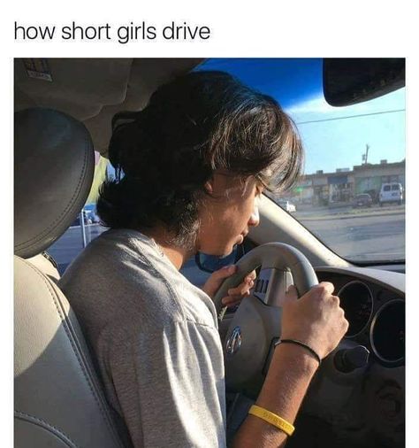 Driving Memes, Quotes Funny Humor, Driving Humor, Short Girlfriend, Short Girl Problems, Short Person, Birthday Quotes For Him, Funny Car Memes, Birthday Girl Quotes