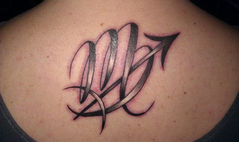 Sagittarius and Virgo combined Virgo And Sagittarius Tattoo, Sagittarius And Virgo, Infinity Butterfly Tattoo, Tattoo For My Son, Sagittarius Virgo, About Virgo, Him And Her Tattoos, Rose Tattoo Stencil, Memory Tattoos