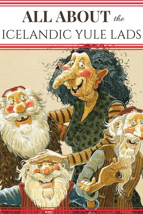 All about the Icelandic Yule Lads, or the Icelandic Santa Clauses. Yule Inspiration, Christmas In Iceland, Witch Holidays, Evil Christmas, Icelandic Christmas, Folklore Legends, Yule Lads, Iceland Christmas, Scandinavian Illustration