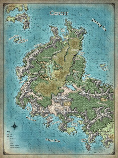 Tomb Of Annihilation, Hex Map, Rpg World, Dnd World Map, Fantasy World Map, Tabletop Rpg Maps, Forgotten Realms, Rpg Map, Dungeon Maps