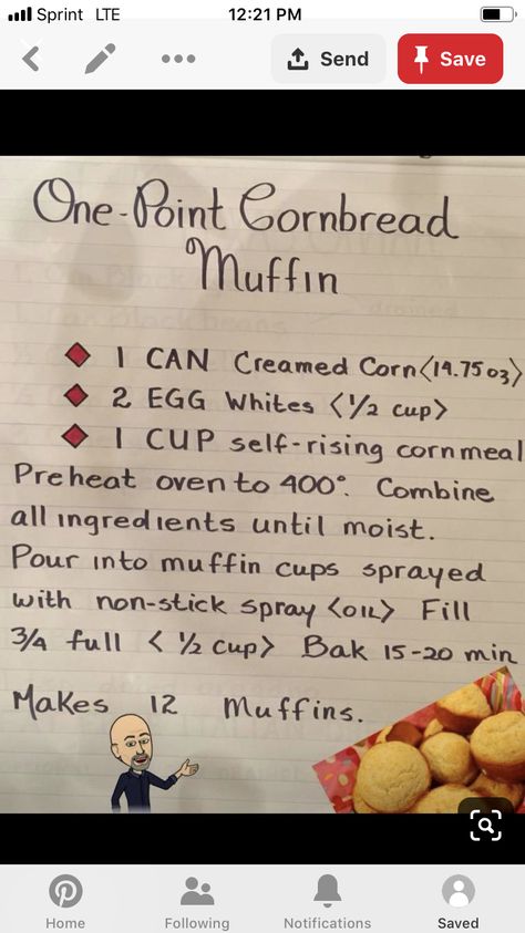 Cornbread Muffin, Weight Watchers Muffins, Weigh Watchers, Weight Watchers Recipes Desserts, Weight Watchers Smart Points, Weight Watchers Free, Cornbread Muffins, Weight Watcher Dinners, Natural Detox Drinks