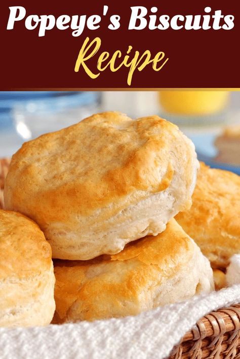 These wonderfully flaky, perfectly dense baked treats may not be what they’re most known for, but one bite of these copycat Popeye’s biscuits, and you’ll wonder why they aren’t as famous as their chicken! Bring the taste of Popeye’s buttermilk biscuits into your very own kitchen! This copycat recipe is light, buttery, and irresistibly delicious. #copycatrecipe #biscuits #popeyerecipes No Milk Biscuit Recipe, Milk Biscuit Recipe, No Milk Biscuits, Biscuit Recipe No Milk, Popeyes Biscuit Recipe, Cracker Barrel Biscuits, Dairy Free Biscuits, Cracker Barrel Recipes, Milk Biscuits