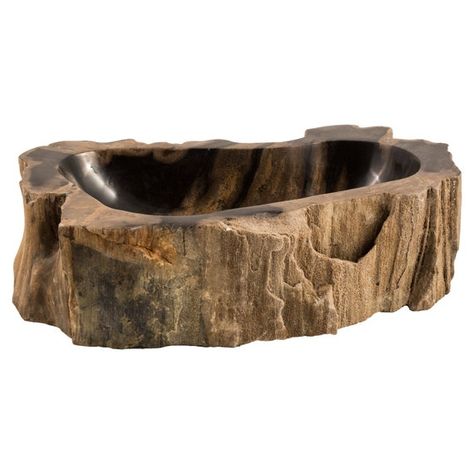 Petrified Wood Sink, Stone Bathroom Sink, Moroccan Sink, Wood Pallet Recycling, Stone Vessel Sinks, Wood Sink, Stone Bathroom, Recycled Pallet, Travertine Stone