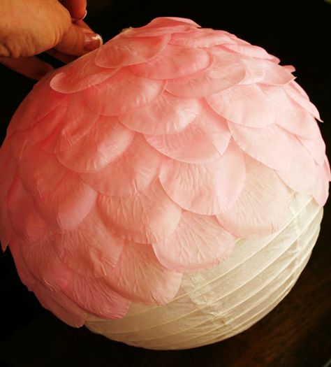 DIY your own wedding or party decorations: Make a flower petal lantern! Tissue Paper Lanterns, Diy Luminaire, Paper Lanterns Diy, Arch Ideas, Fairytale Nursery, Diy Event, How To Make Lanterns, Diy Curtains, Flower Petal