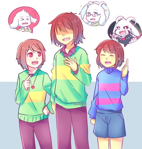 Kris-Frisk-Chara Kris And Asriel Deltarune, Kfc Deltarune, Frisk X Asriel, Kris Frisk Chara, Frisk X Chara, Kfc Images, Kfc Gang, Delta Rune, Undertale Memes