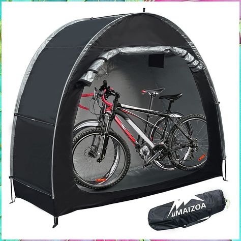 MAIZOA Outdoor Bike Covers Storage Shed Tent,210D Oxford Thick Waterproof Fabric,outdoor aluminum alloy bracket bicycle stora Bicycle Storage Shed, Portable Storage Sheds, Outdoor Bike Storage, Bike Shelter, Foldable Bicycle, Swimming Pool Toys, Adult Tricycle, Bike Cover, Outdoor Biking