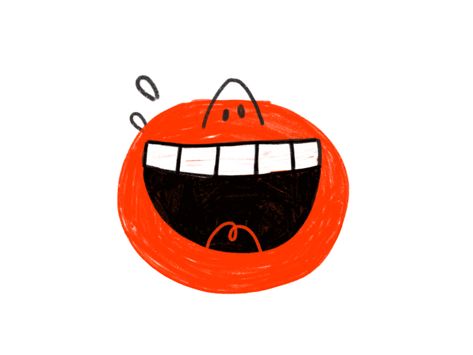 Laughing Out Loud by ✨ Lilla Bardenova ✨ Loud Graphic Design, Laugh Illustration, Laughing Illustration, Christopher Delorenzo, Comedy Logo, Dribbble Design, Laughing Out Loud, Burst Out Laughing, Put Things Into Perspective