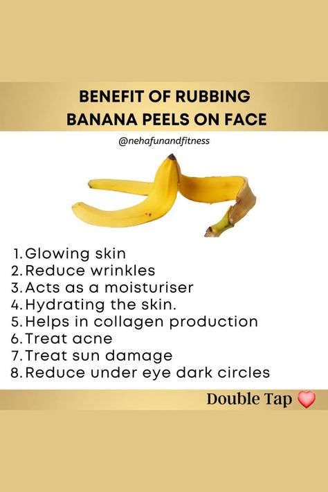 Benefits Of Rubbing Banana Peels On Face #Weightloss #loseweight #Weightlossathome #Weightlossplans #Fatloss Rubbing Banana Peel On Face, Banana Peel Skin Care, Banana Skin Benefits, Banana Peel Uses Skin, Banana Peel Uses, Fat Burning Snacks, Cooking Bananas, Ikaria Juice, Skin Picking