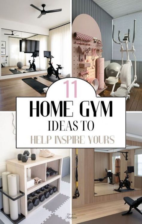 Here are all the best home gym ideas that will make your home gym so much more pretty as well as totally more functional. #Stay #HealthyLifestyle #Home #Workouts #HealthTips #Anytime #Anywhere #NutritionTips #Wellness #FitnessTips #Fit #FitLife Home Office Workout Room Combo, Office And Workout Room Combo, Home Office Gym Combo, Office Gym Combo, Gym Corner, Basement Workout Room, Home Office And Gym, Workout Room Ideas Home, Home Gym Ideas Small