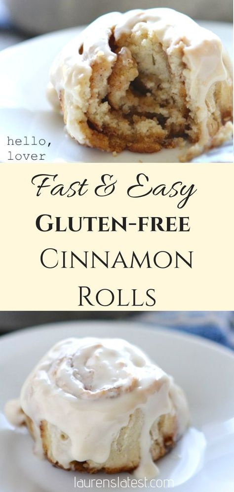 Gluten-free Cinnamon Rolls | These fast and easy soft and pillowy Cinnamon Rolls are super yummy and don't taste like they are gluten free AT ALL! GF eaters rejoice! #brunch, #glutenfree Gluten Free Cinnamon Rolls Recipe, Tarte Vegan, Gluten Free Cinnamon, Gluten Free Cinnamon Rolls, Dessert Oreo, Sweet Breakfast Treats, Cinnamon Rolls Easy, Bread Breakfast, Blueberry Coffee