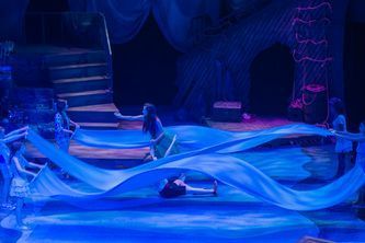 The Little Mermaid Musical, Mermaid Water, Peter And The Starcatcher, Water Images, Stage Set Design, Water Effect, Pantomime, Twelfth Night, Beautiful Water