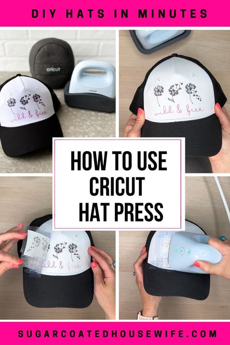 Cricut Projects Easy, Cricut Help, How To Use Cricut, Free Cricut, Cap Designs, Diy Hat, Hat Ideas, Cricut Free, Cricut Craft Room