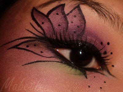 Halloween Eye Makeup Ideas | MABETH & MAKEUP: FOTD: Tiger Lily Eyes for Halloween Lotus Makeup, Fairy Eye Makeup, Fairy Eyes, Fantasy Make-up, Make Up Designs, Butterfly Eyes, Butterfly Makeup, Flower Makeup, Halloween Eye Makeup