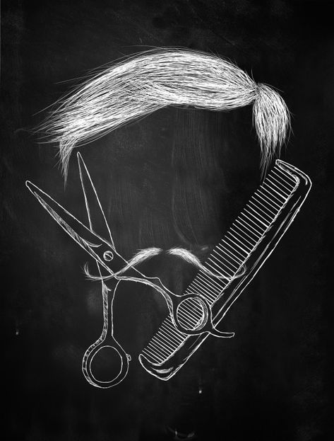 Hair scissors comb mustache Free Photo Barber Shop Pictures, Modern Barber Shop, Barber Poster, Barber Shop Interior, Barber Tattoo, Barber Man, Barber Logo, Hair Stylist Logo, Beard Art