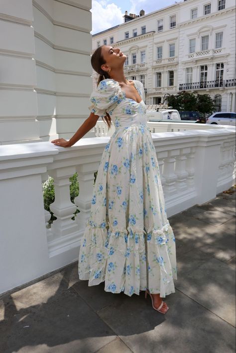 Pastel Floral Dress Long, Tea Length Wedding Guest Dress, Long Dresses Spring, Easter Dress Prom, Jessa Kae Dresses, Floral Tea Party Dress, Easter Prom Dress Trend, Park Dress Outfit, Lds Summer Outfits