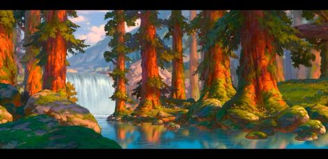 Bg Design, Brother Bear, Disney Background, Landscape Background, Animation Background, To Infinity And Beyond, Realistic Drawings, Environmental Art, Cool Art Drawings