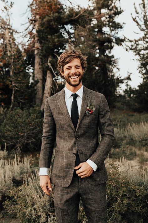 tweed suit Tweed Groom, Groom Suit Grey, Tweed Wedding, Fall Wedding Outfits, Mens Wedding Attire, Groom Wedding Attire, Intimate Dinner, June Bug, Wedding Outfit Men